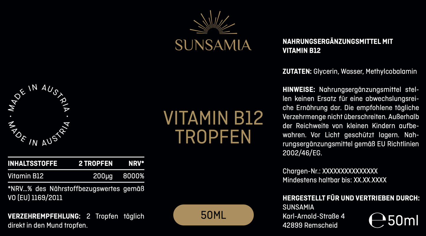 Vitamin B12 Tropfen - 50ml