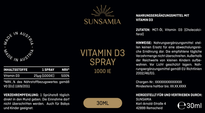 Vitamin D3 Spray - 1000IE